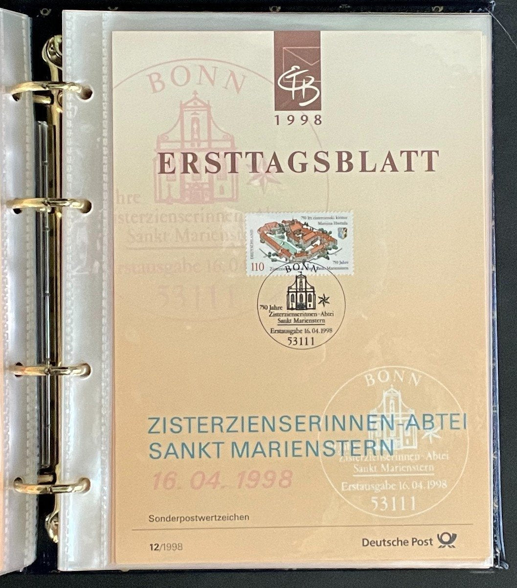 German First day Covers Collection Album 45 Covers FDC 1998 ZAYIX