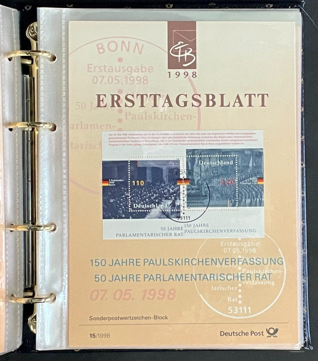 German First day Covers Collection Album 45 Covers FDC 1998 ZAYIX