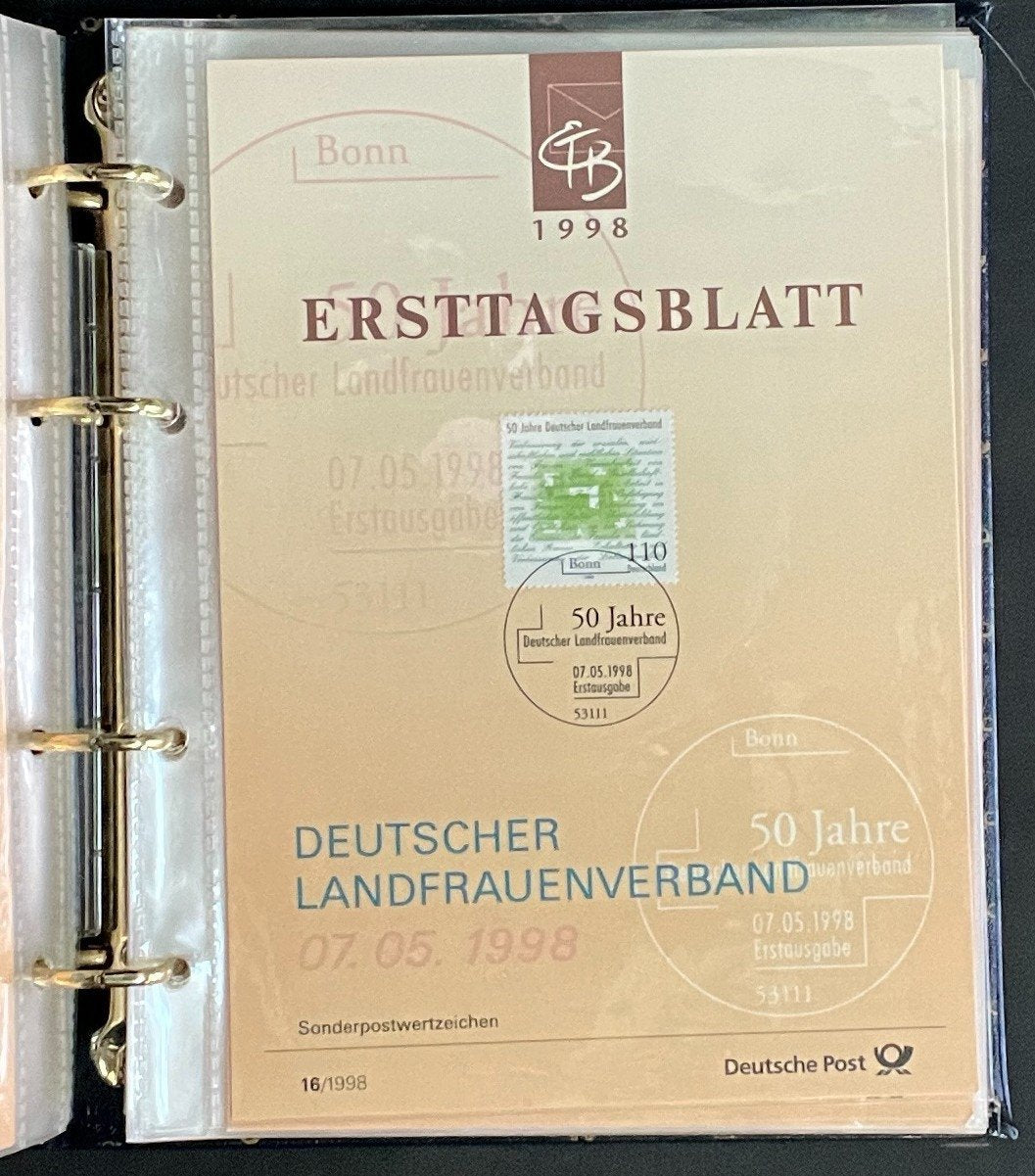 German First day Covers Collection Album 45 Covers FDC 1998 ZAYIX