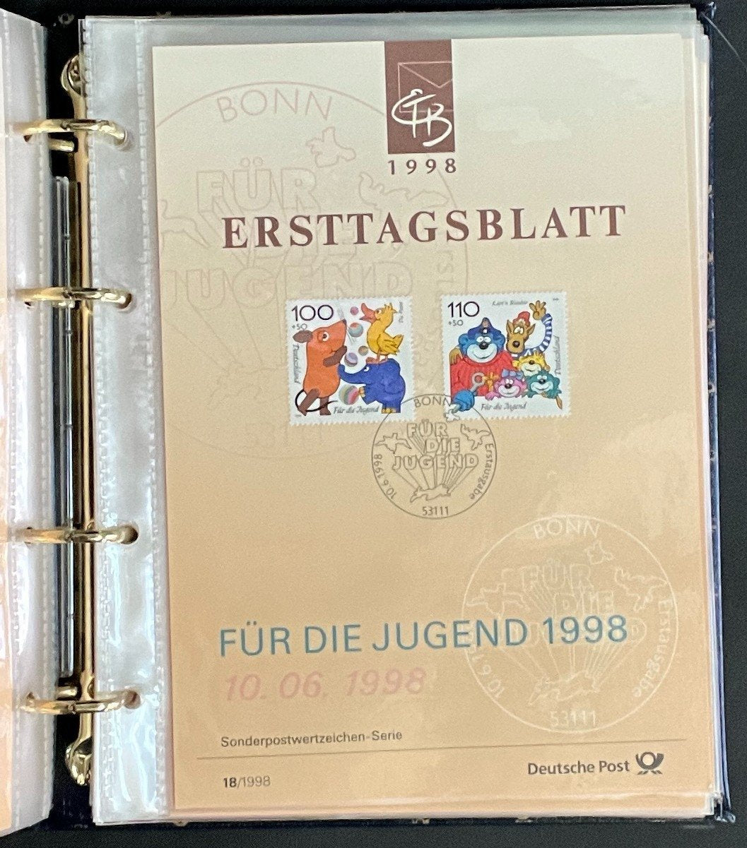 German First day Covers Collection Album 45 Covers FDC 1998 ZAYIX