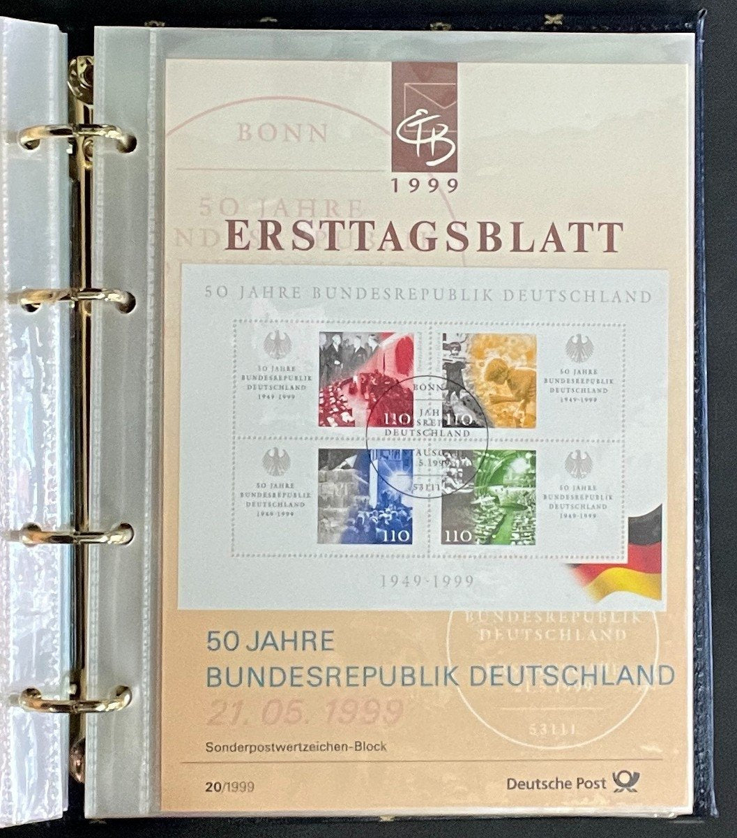 German First day Covers Collection Deutsche Post Album 41 Covers FDC 1999 ZAYIX