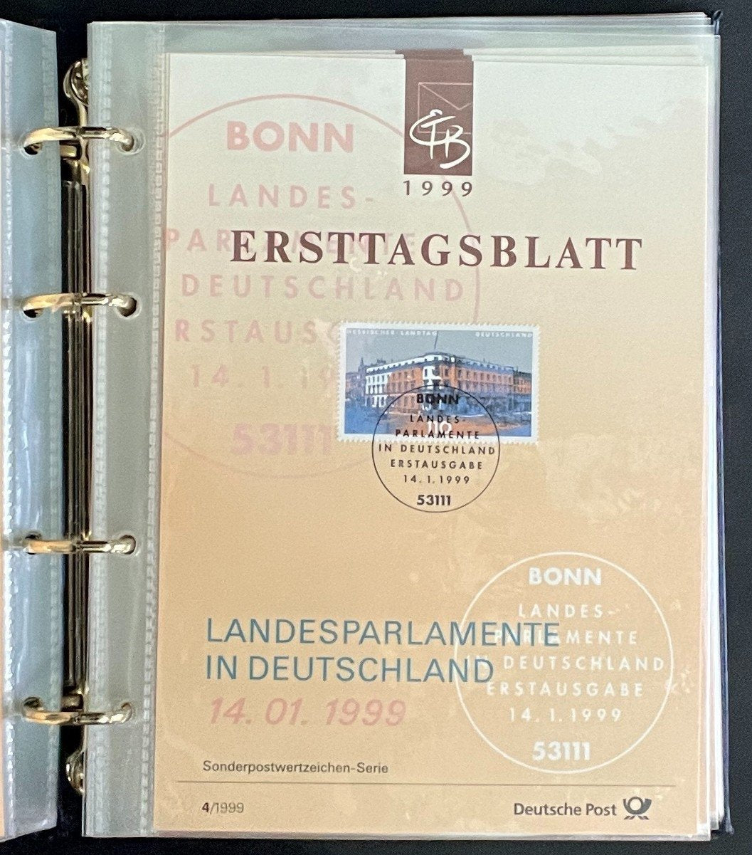 German First day Covers Collection Deutsche Post Album 41 Covers FDC 1999 ZAYIX