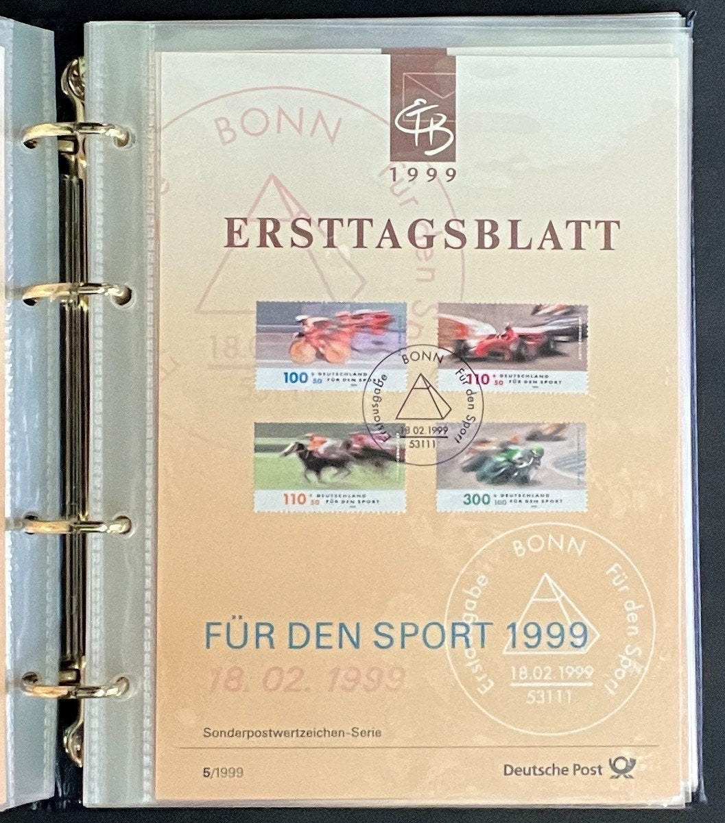 German First day Covers Collection Deutsche Post Album 41 Covers FDC 1999 ZAYIX