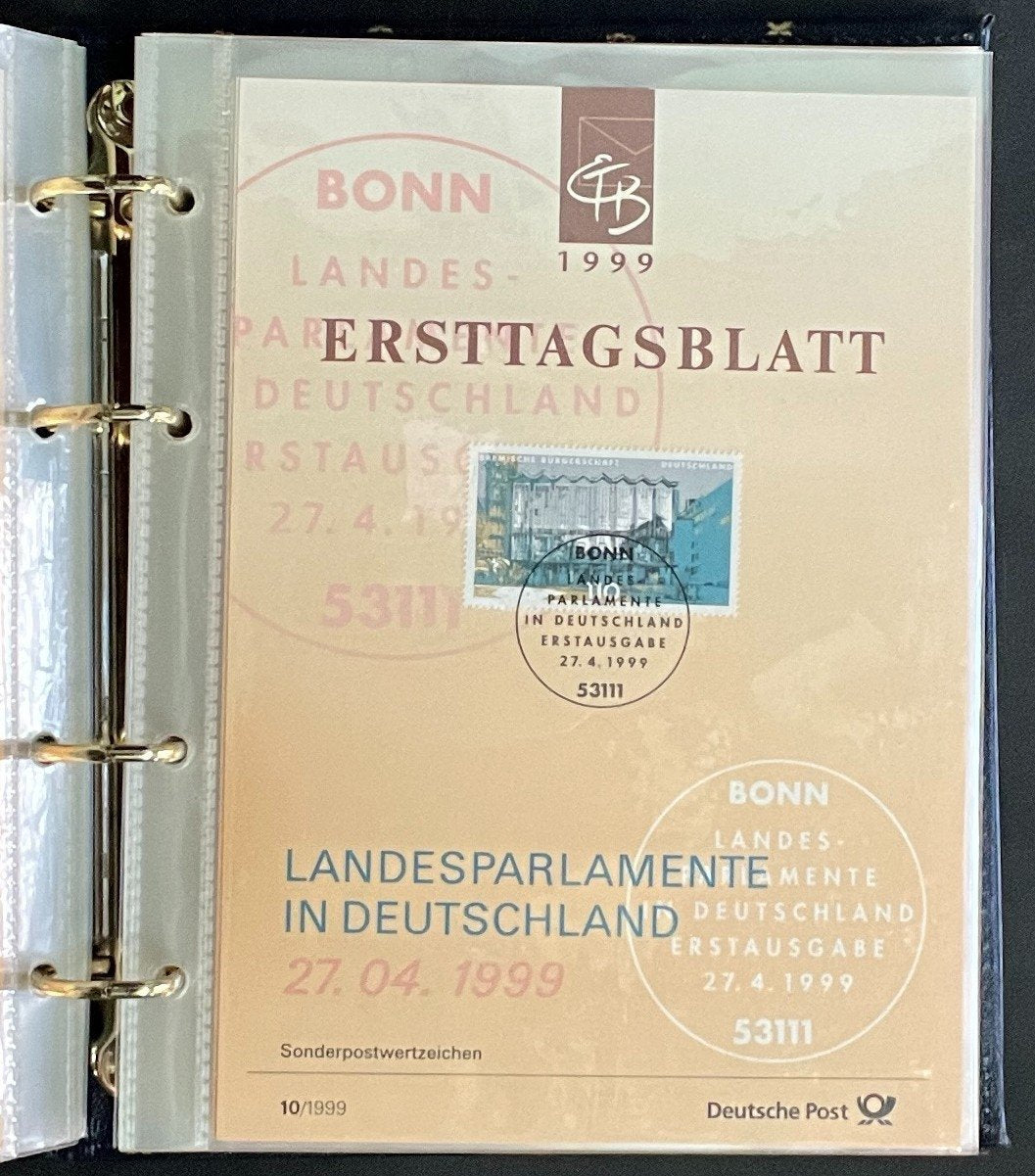 German First day Covers Collection Deutsche Post Album 41 Covers FDC 1999 ZAYIX