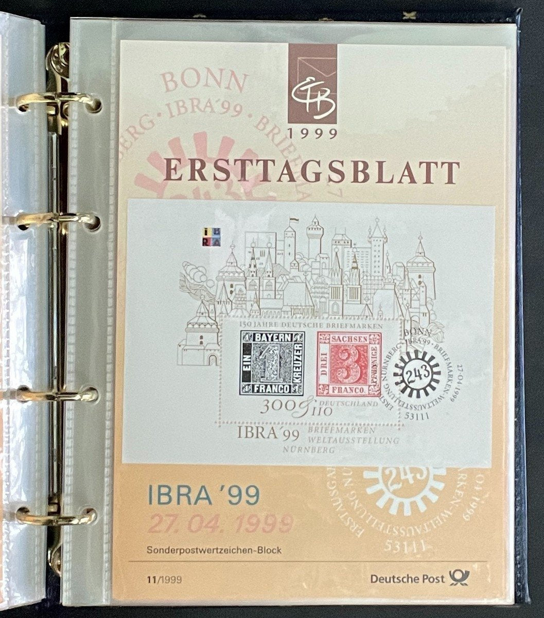 German First day Covers Collection Deutsche Post Album 41 Covers FDC 1999 ZAYIX