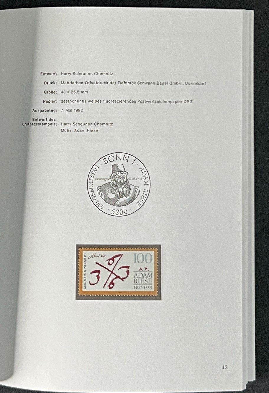 German Federal Postage Stamp Book Deutschen Bundespost 1992 ZAYIX