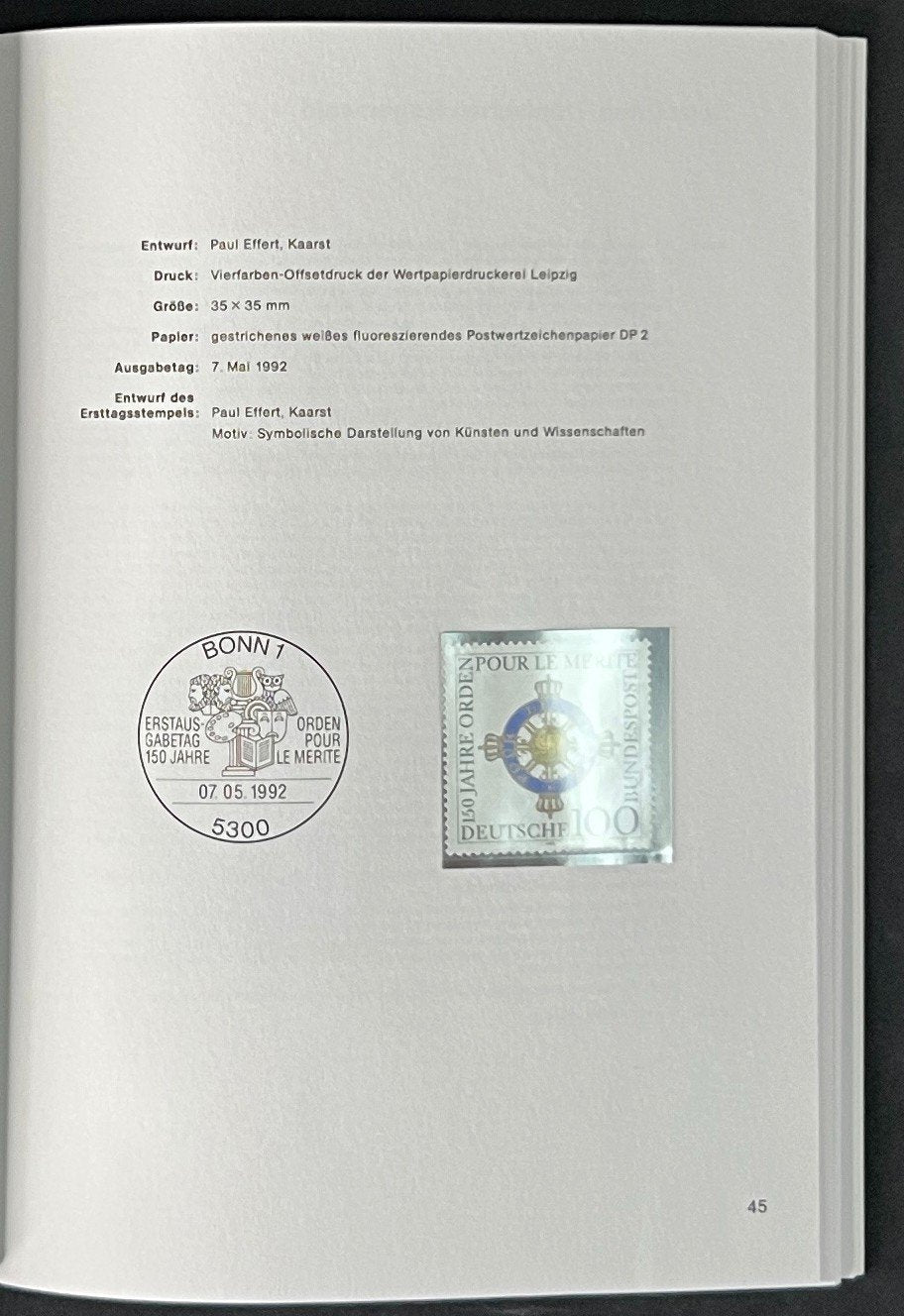German Federal Postage Stamp Book Deutschen Bundespost 1992 ZAYIX