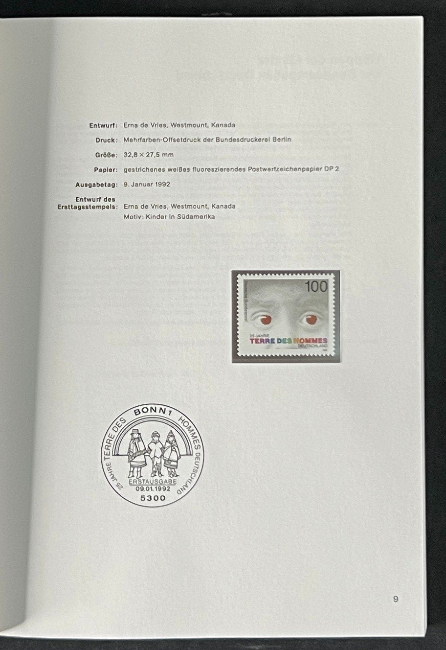 German Federal Postage Stamp Book Deutschen Bundespost 1992 ZAYIX