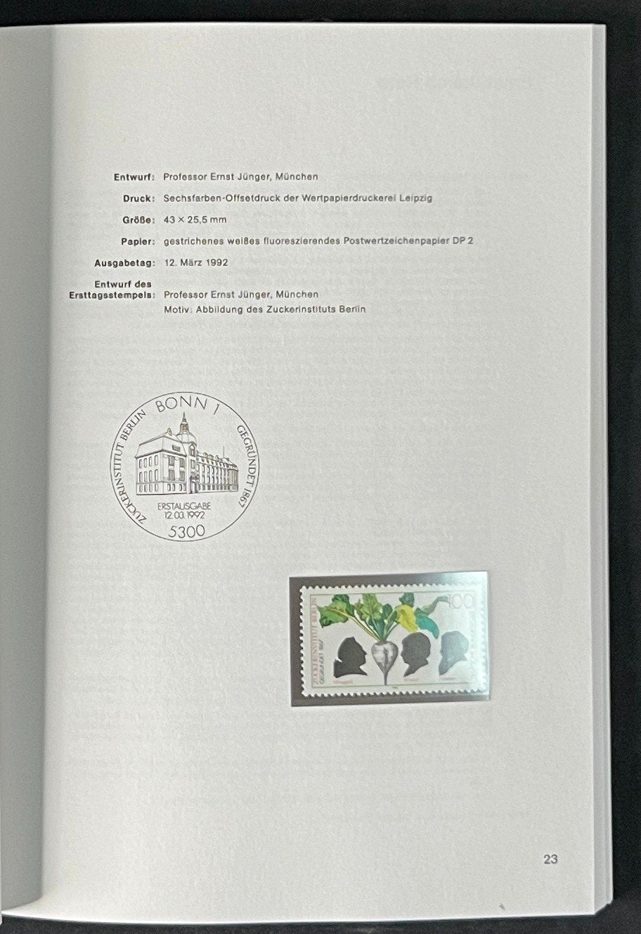 German Federal Postage Stamp Book Deutschen Bundespost 1992 ZAYIX