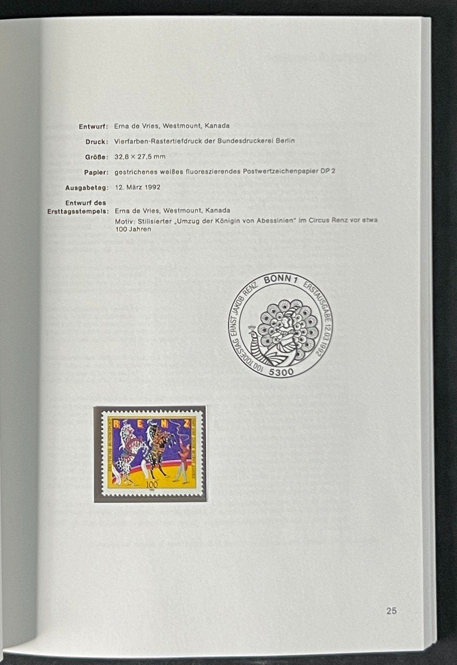 German Federal Postage Stamp Book Deutschen Bundespost 1992 ZAYIX