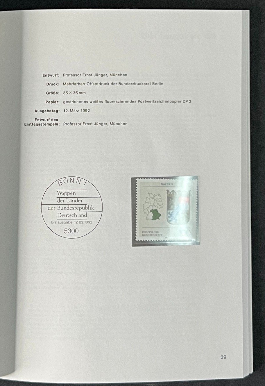German Federal Postage Stamp Book Deutschen Bundespost 1992 ZAYIX