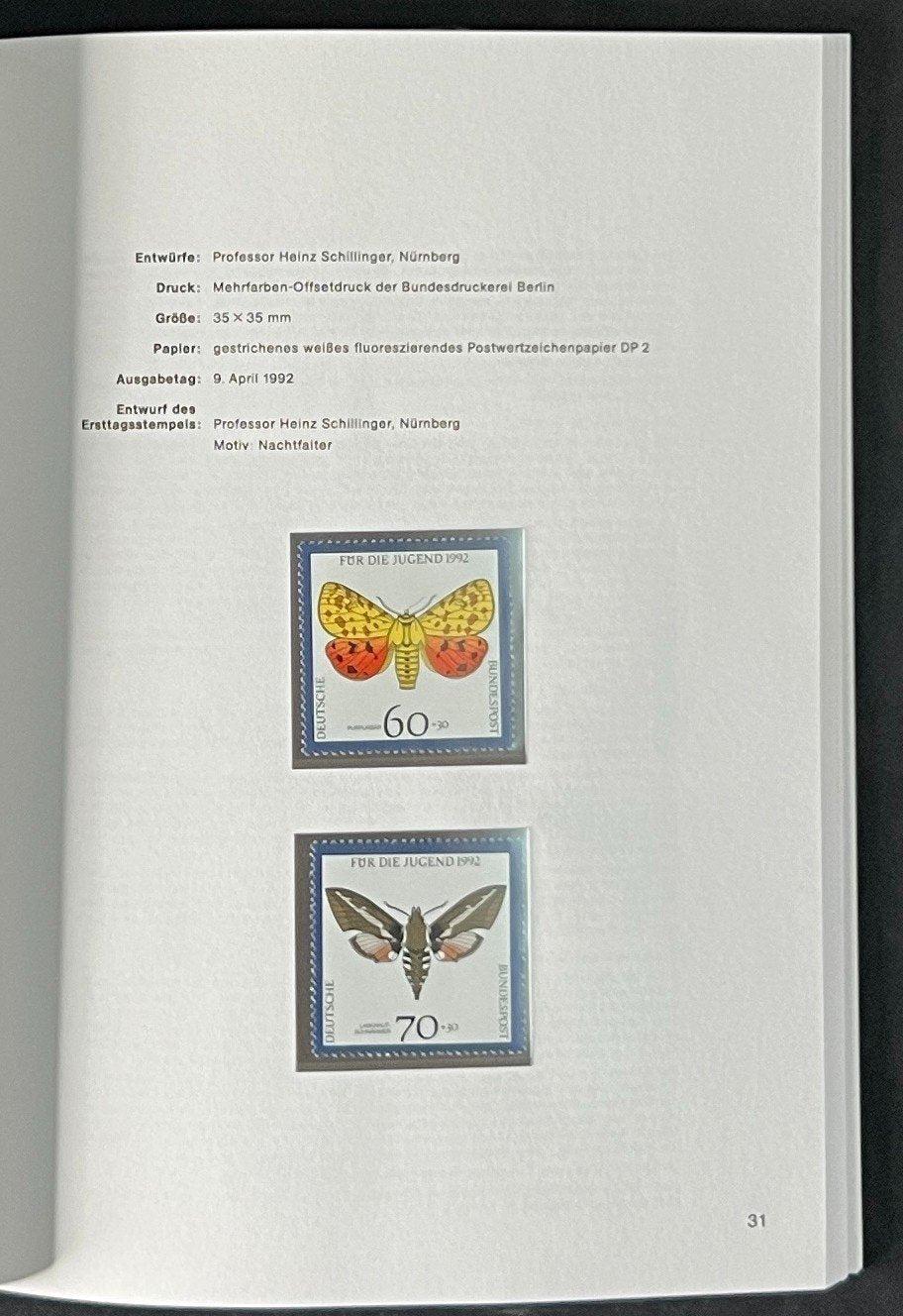 German Federal Postage Stamp Book Deutschen Bundespost 1992 ZAYIX