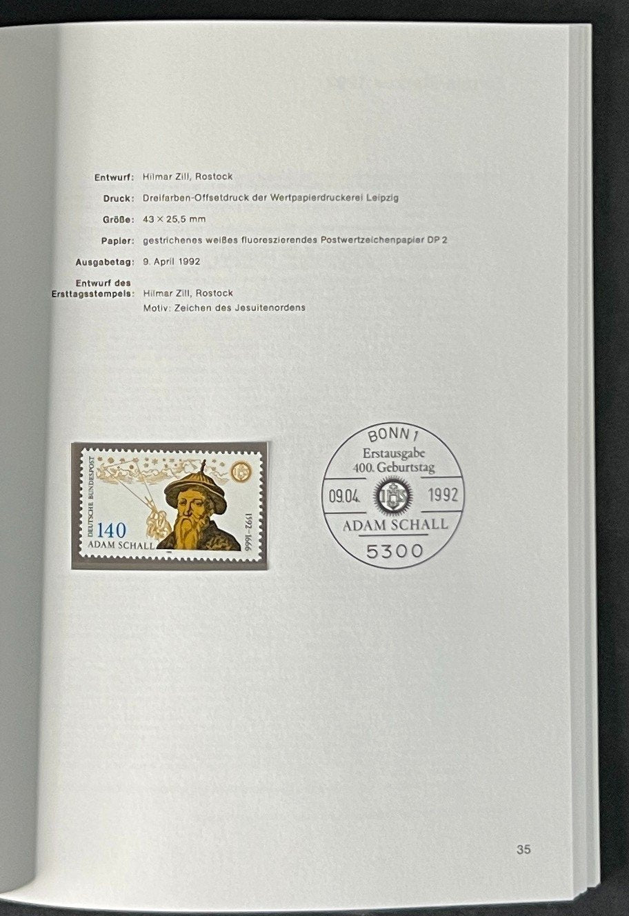 German Federal Postage Stamp Book Deutschen Bundespost 1992 ZAYIX