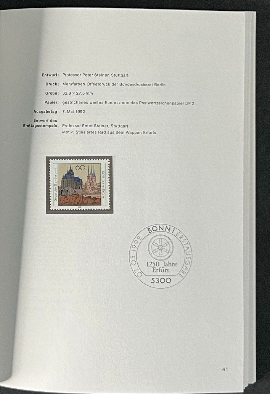 German Federal Postage Stamp Book Deutschen Bundespost 1992 ZAYIX