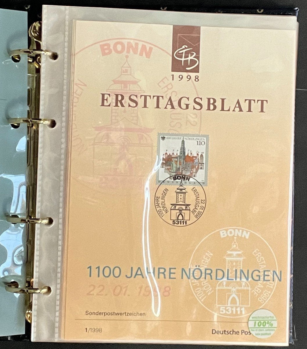 German First day Covers Collection Album 35 Covers FDC 1998 ZAYIX