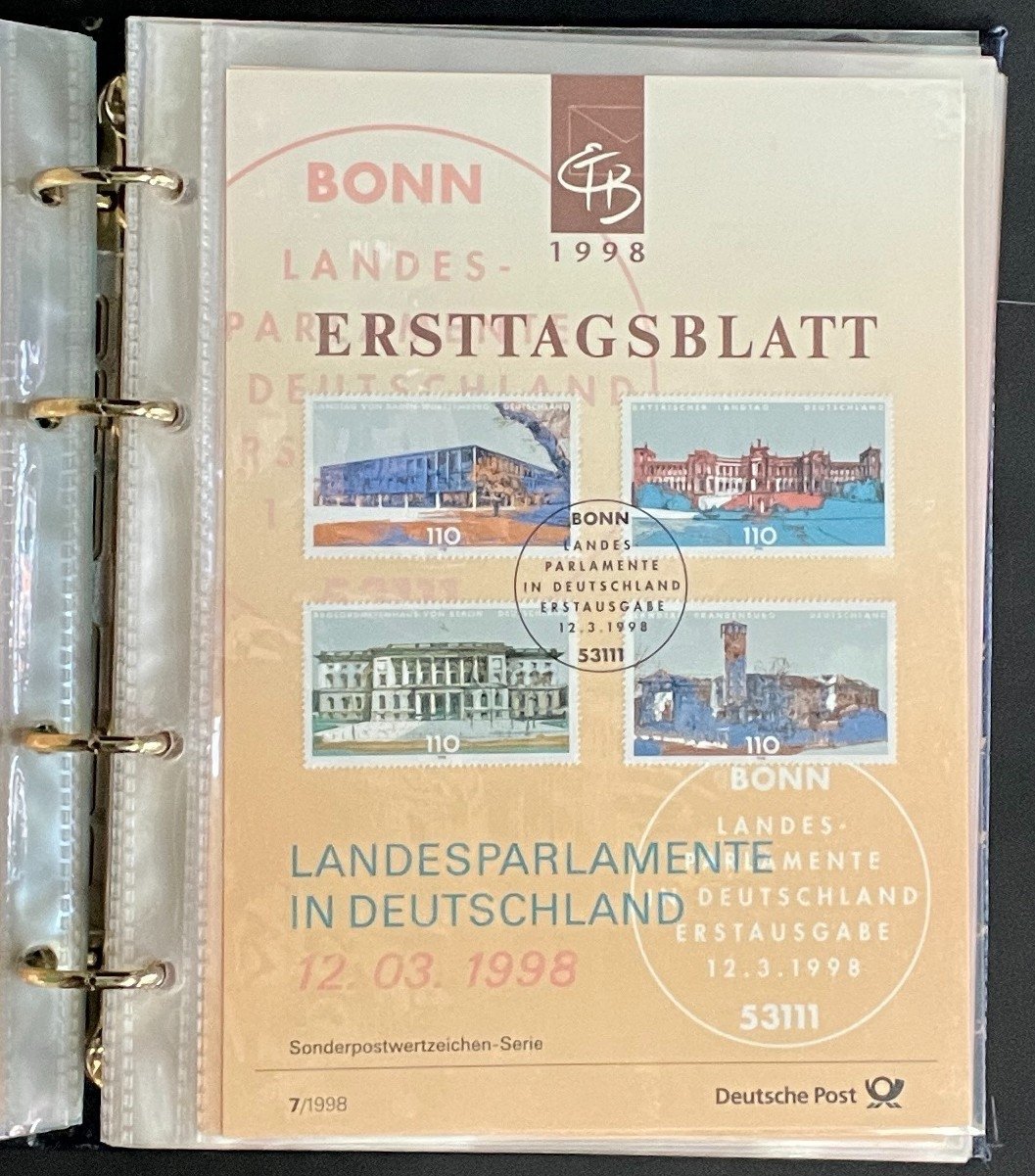 German First day Covers Collection Album 35 Covers FDC 1998 ZAYIX