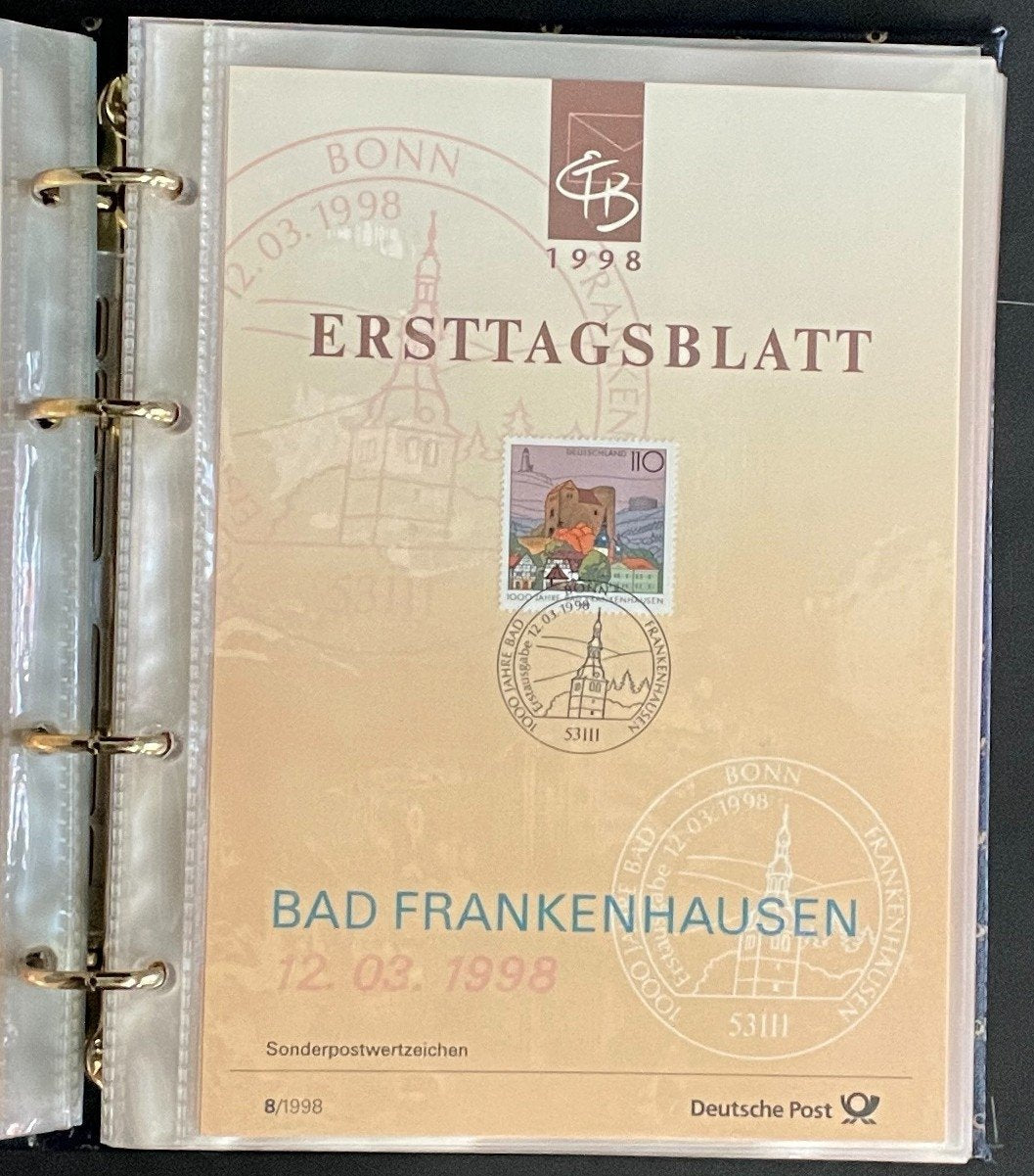German First day Covers Collection Album 35 Covers FDC 1998 ZAYIX