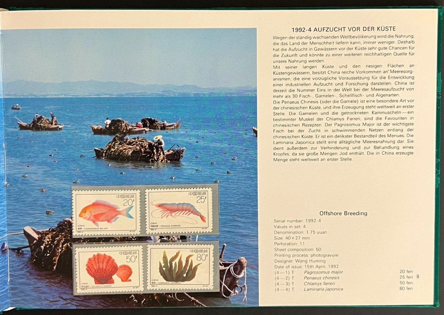China's Stamps 1992 Stamp Album ZAYIX