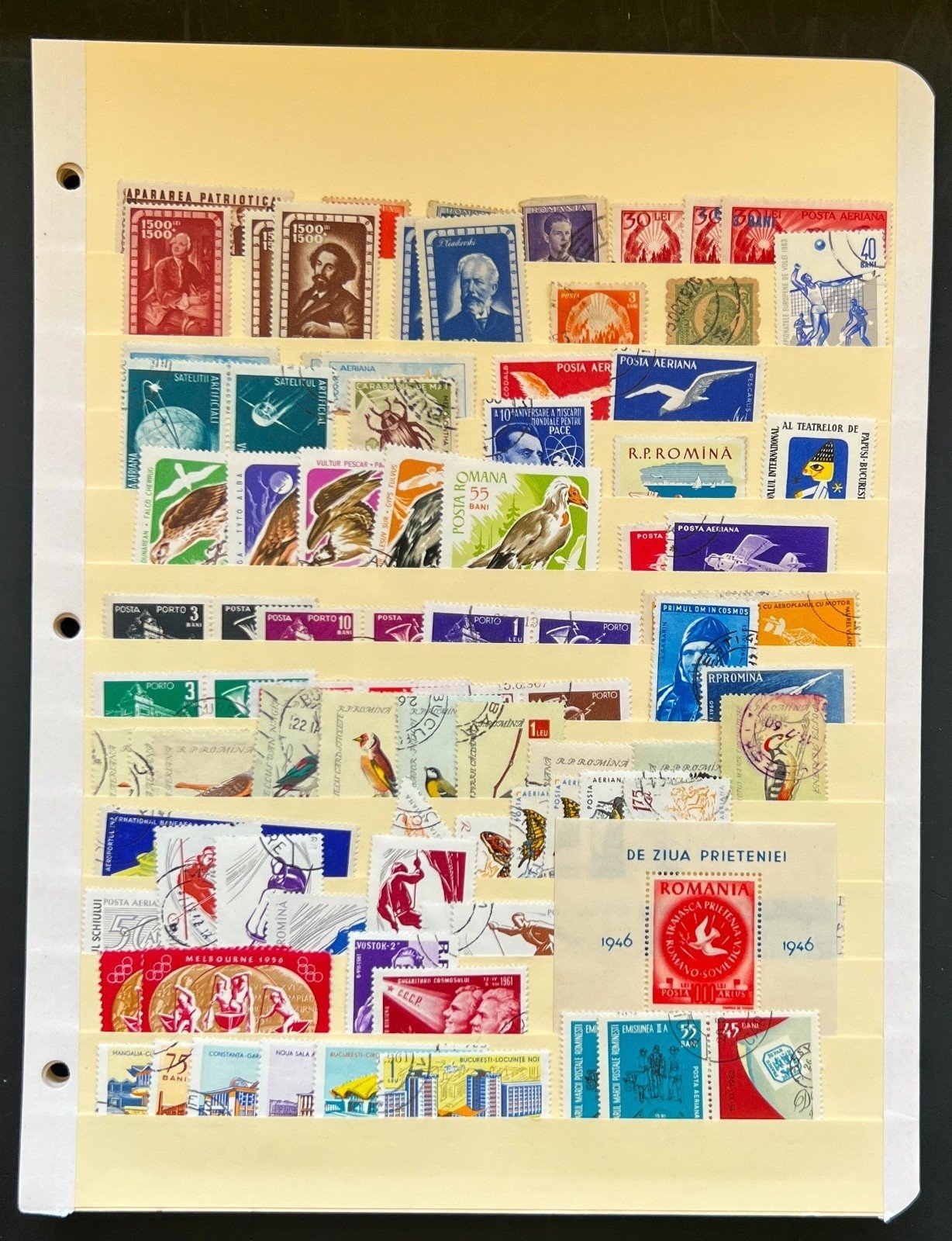 Romania Assorted Stamp Collection 34 Stock Pages Hundreds of Stamps Used ZAYIX