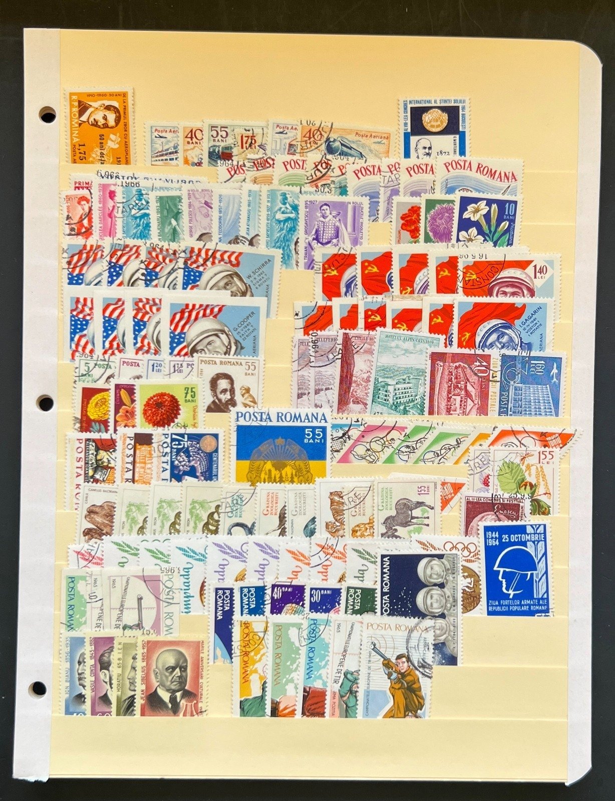 Romania Assorted Stamp Collection 34 Stock Pages Hundreds of Stamps Used ZAYIX