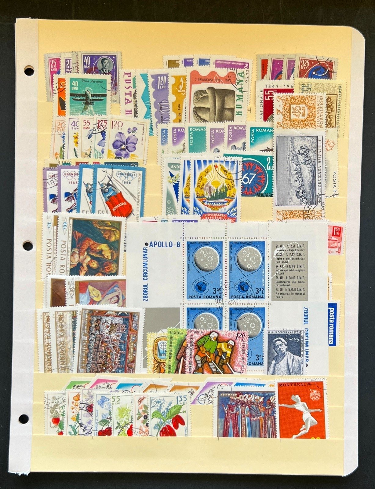 Romania Assorted Stamp Collection 34 Stock Pages Hundreds of Stamps Used ZAYIX