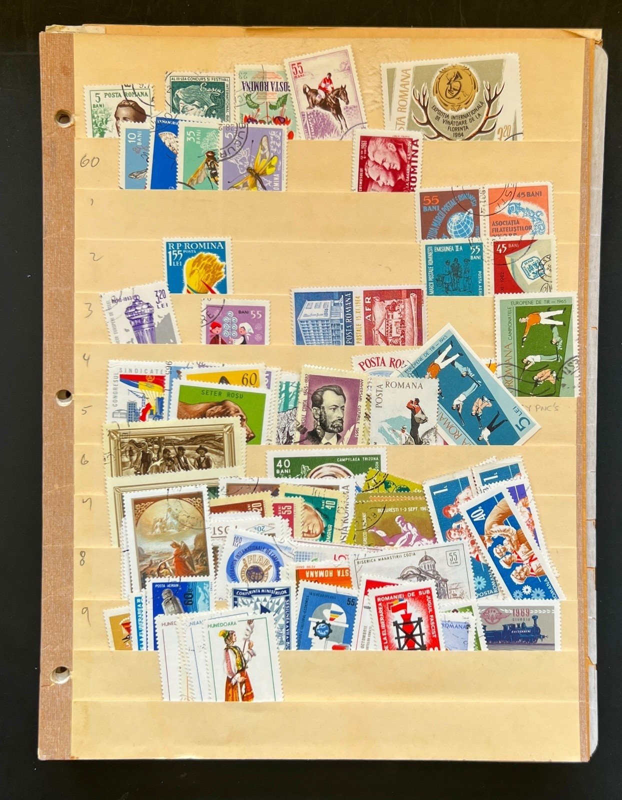Romania Assorted Stamp Collection 34 Stock Pages Hundreds of Stamps Used ZAYIX