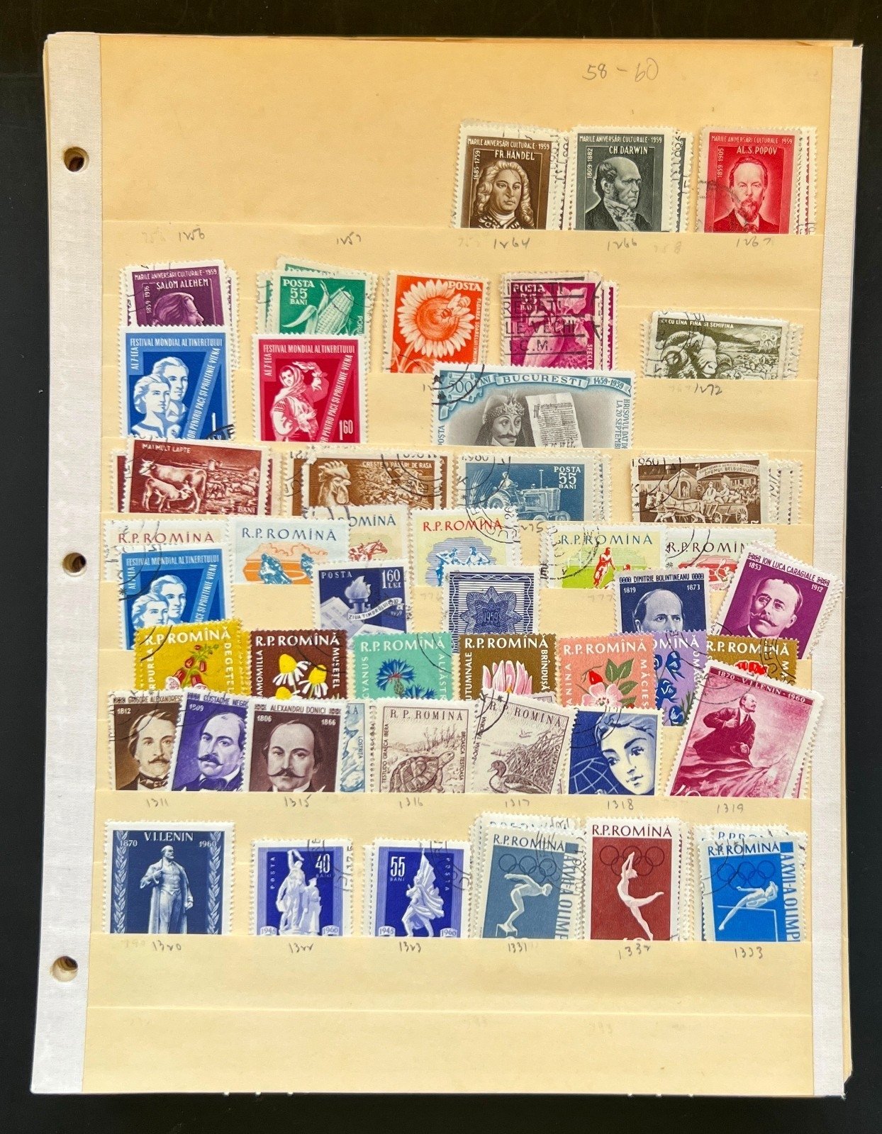 Romania Assorted Stamp Collection 34 Stock Pages Hundreds of Stamps Used ZAYIX