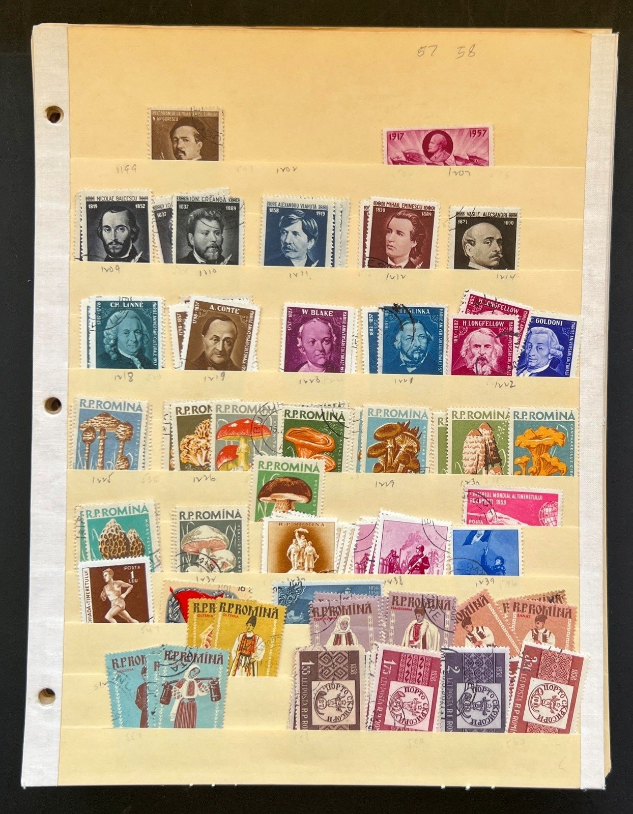 Romania Assorted Stamp Collection 34 Stock Pages Hundreds of Stamps Used ZAYIX
