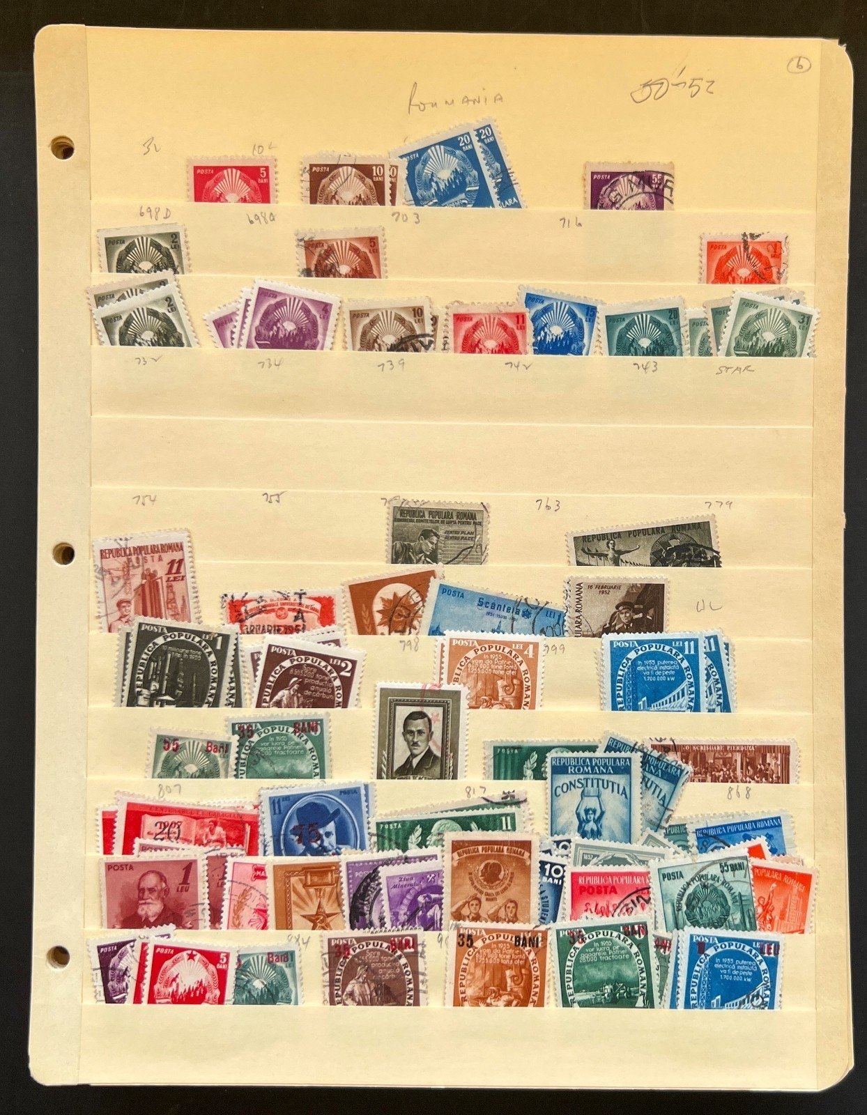 Romania Assorted Stamp Collection 34 Stock Pages Hundreds of Stamps Used ZAYIX