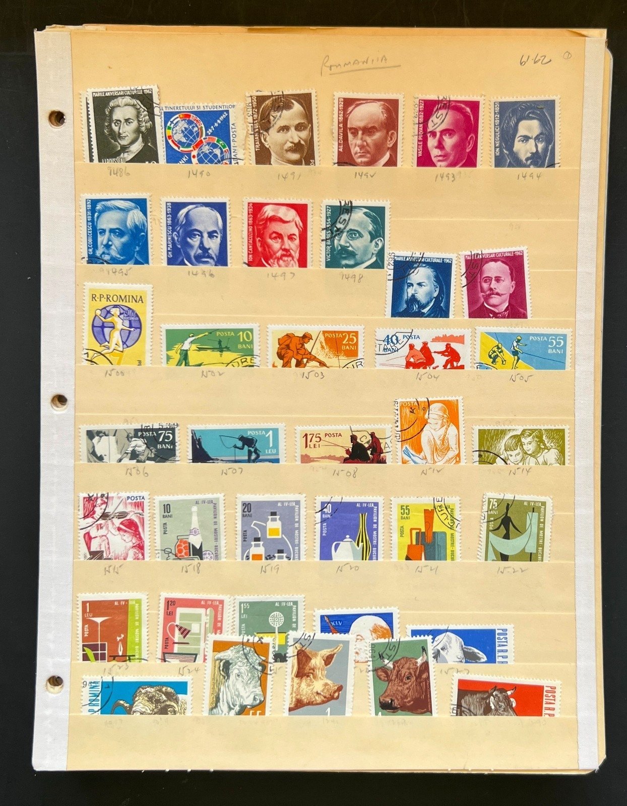 Romania Assorted Stamp Collection 34 Stock Pages Hundreds of Stamps Used ZAYIX