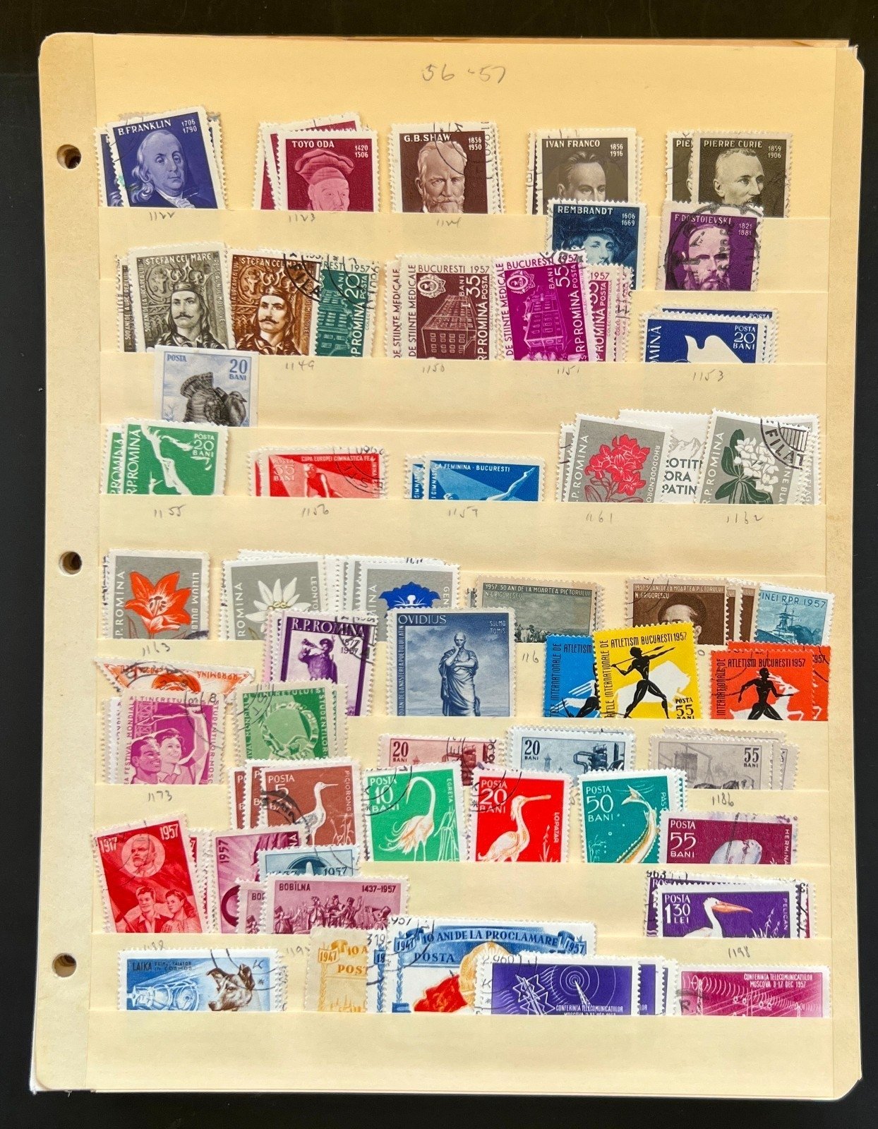 Romania Assorted Stamp Collection 34 Stock Pages Hundreds of Stamps Used ZAYIX