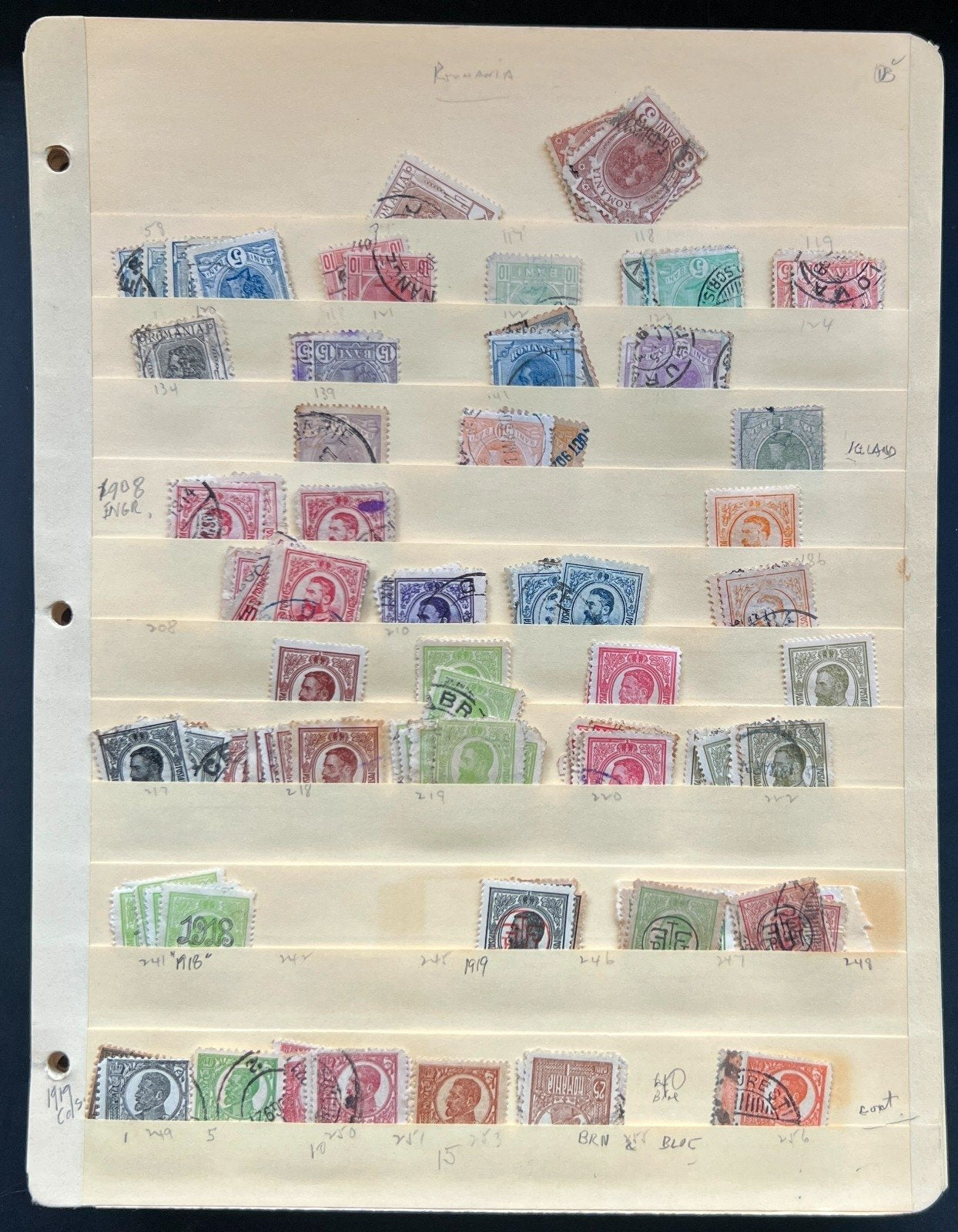 Romania Assorted Stamp Collection 34 Stock Pages Hundreds of Stamps Used ZAYIX