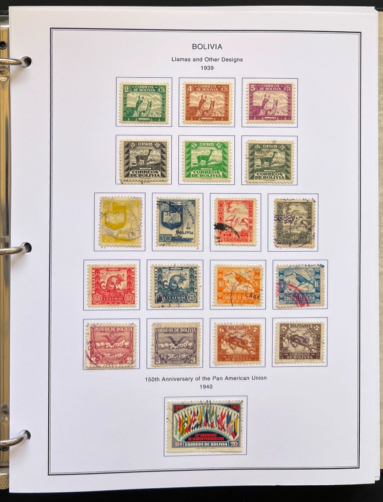Bolivia Stamp Collection Album Steiner Pages Mint & Used 1867-1962 ZAYIX