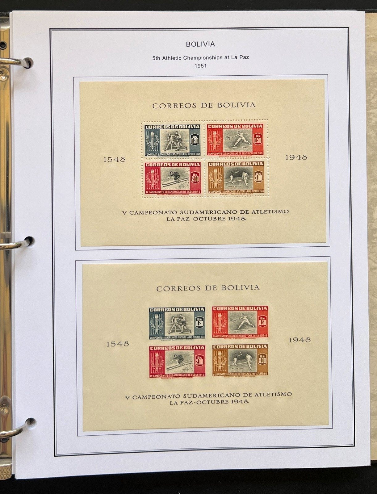 Bolivia Stamp Collection Album Steiner Pages Mint & Used 1867-1962 ZAYIX