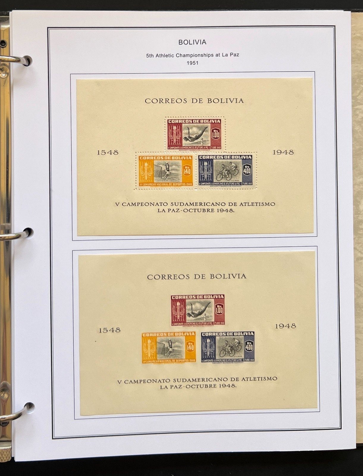 Bolivia Stamp Collection Album Steiner Pages Mint & Used 1867-1962 ZAYIX