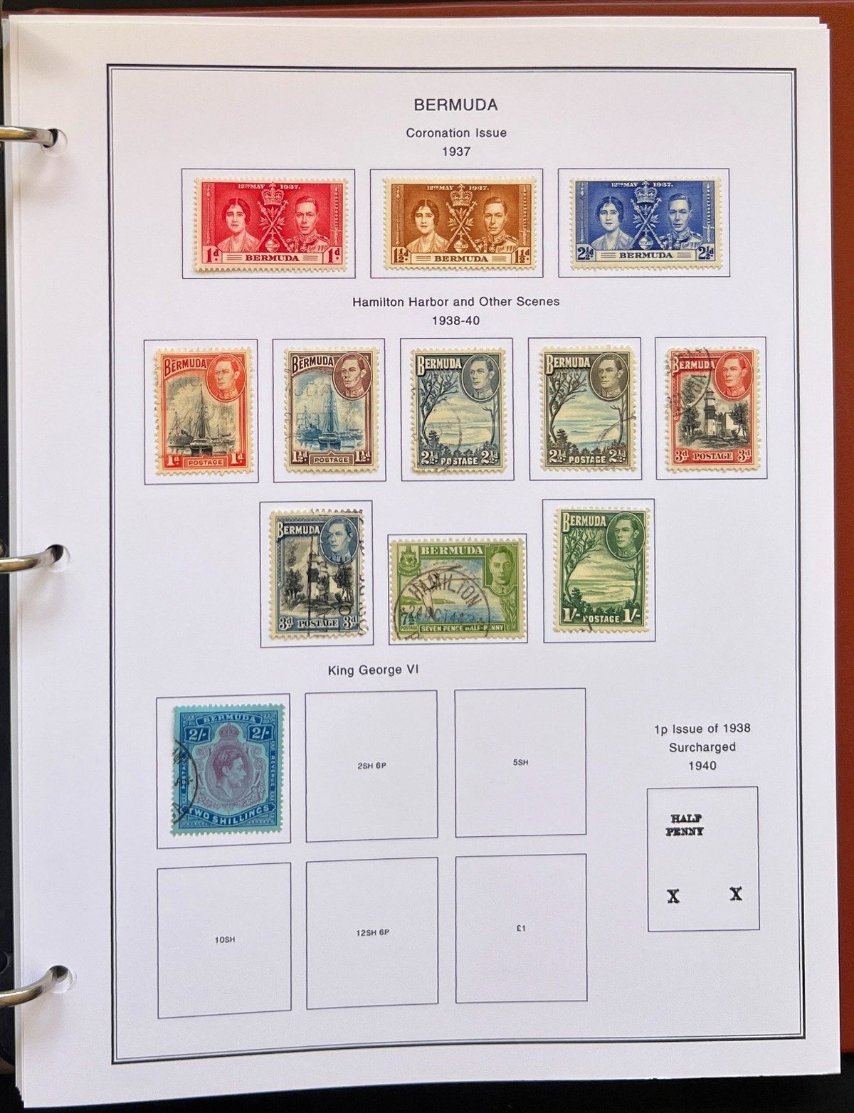 Bermuda Bosnia Hong Kong Stamp Collection Album Steiner Pages MH & Used ZAYIX
