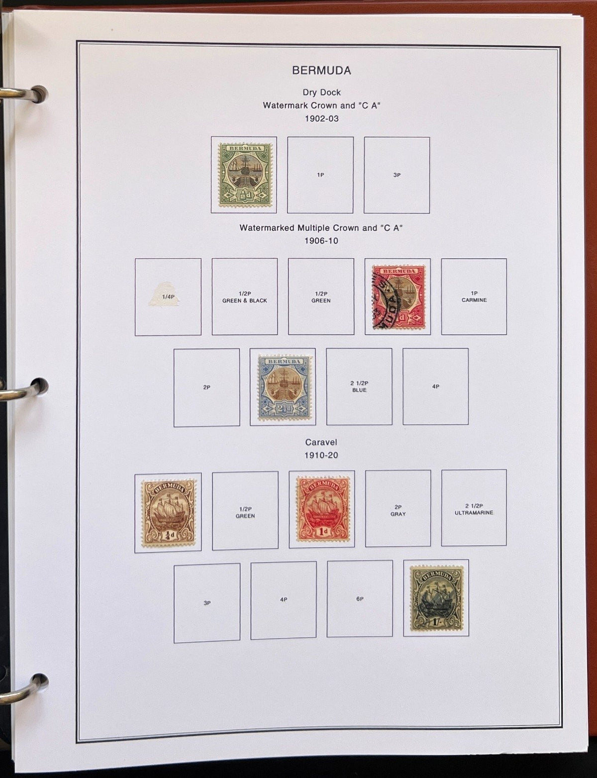 Bermuda Bosnia Hong Kong Stamp Collection Album Steiner Pages MH & Used ZAYIX