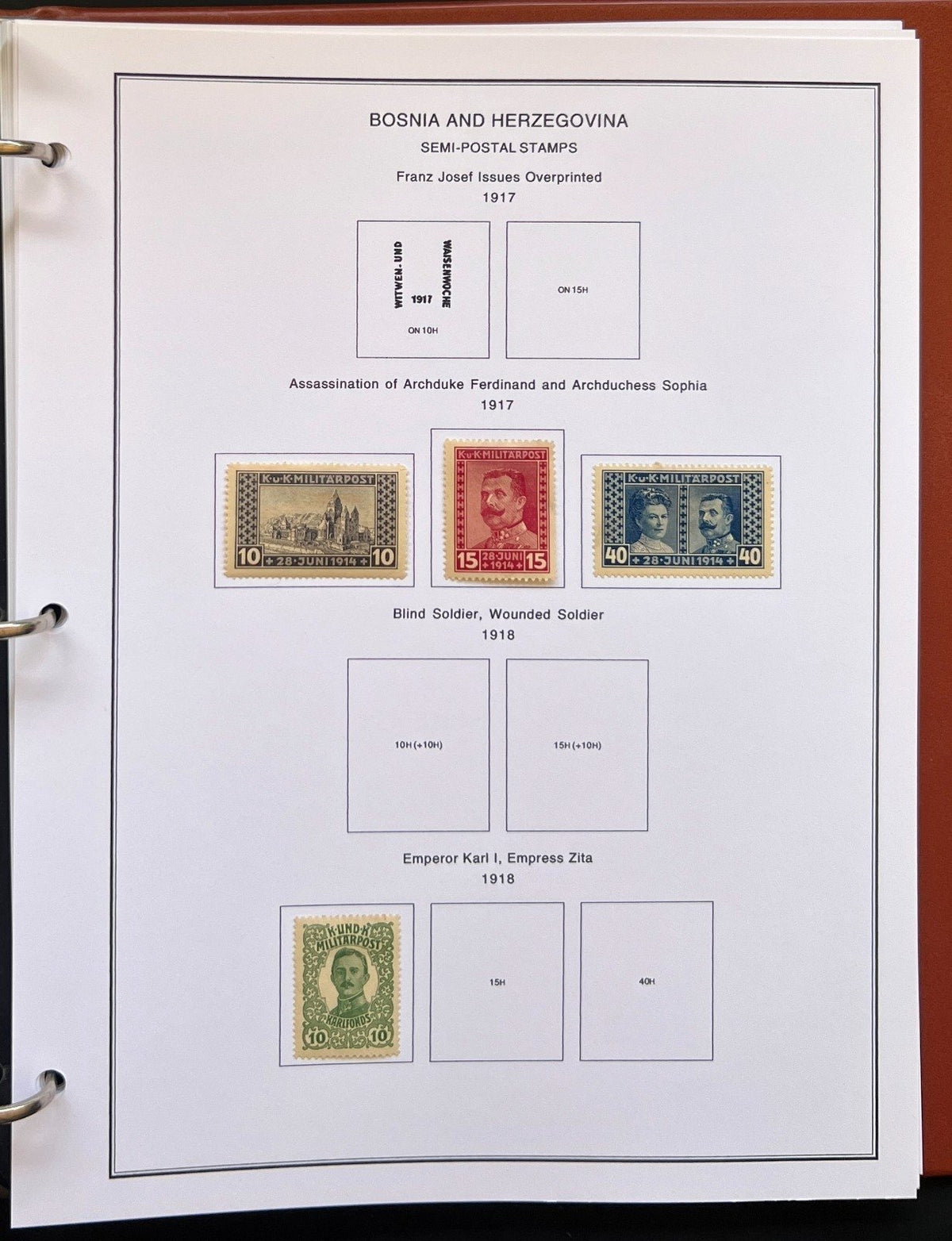 Bermuda Bosnia Hong Kong Stamp Collection Album Steiner Pages MH & Used ZAYIX