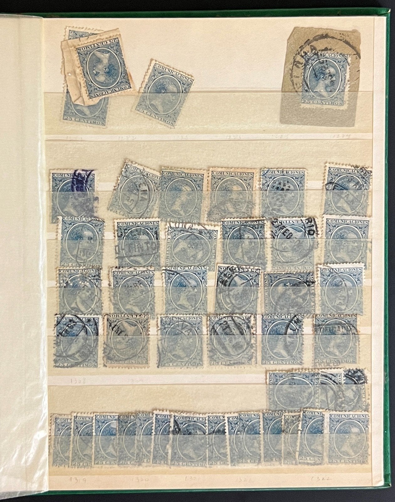 King Alfonso XIII Spain Stamp Collection Stock Book Mint & Used 1888-1889 ZAYIX