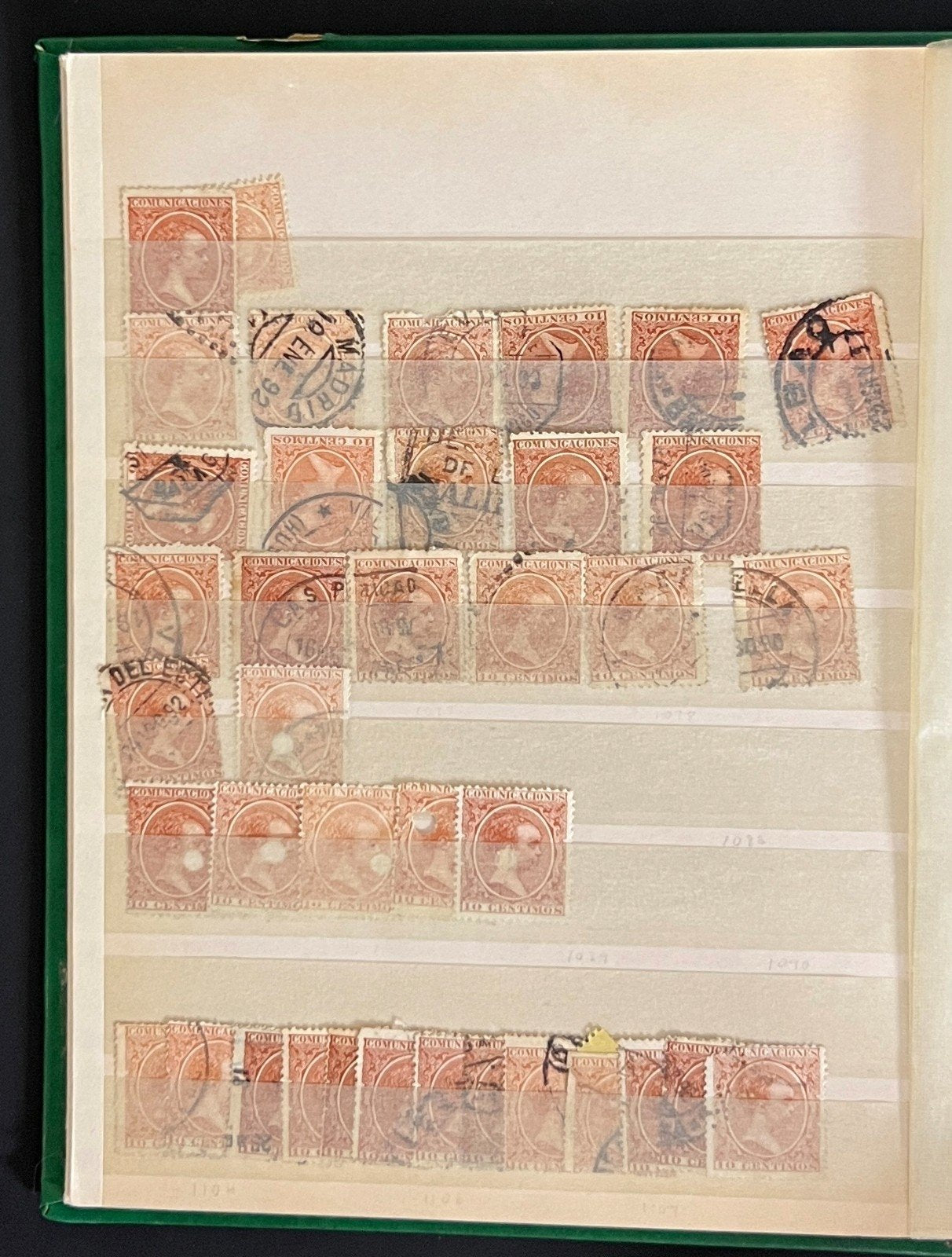 King Alfonso XIII Spain Stamp Collection Stock Book Mint & Used 1888-1889 ZAYIX
