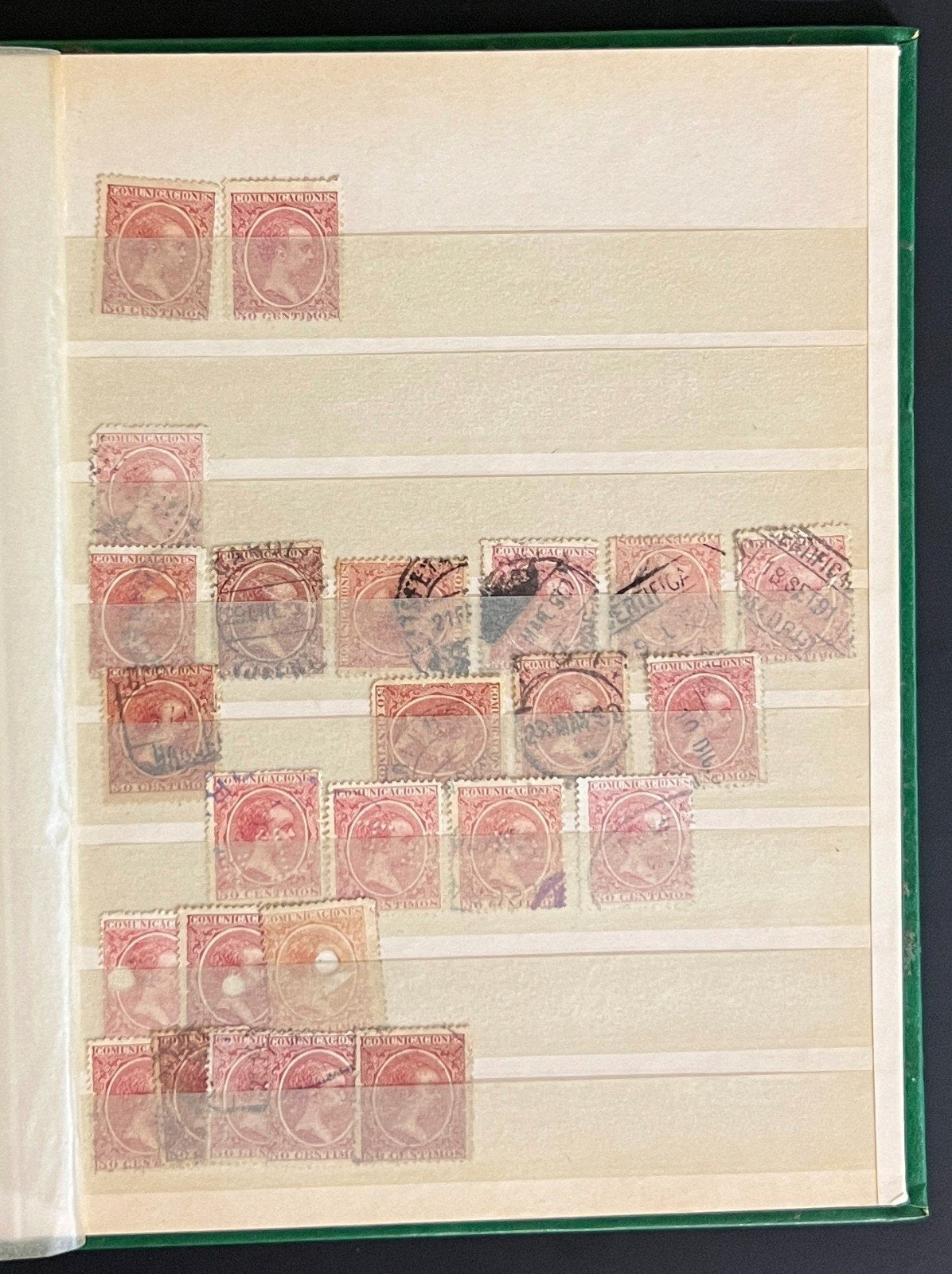 King Alfonso XIII Spain Stamp Collection Stock Book Mint & Used 1888-1889 ZAYIX