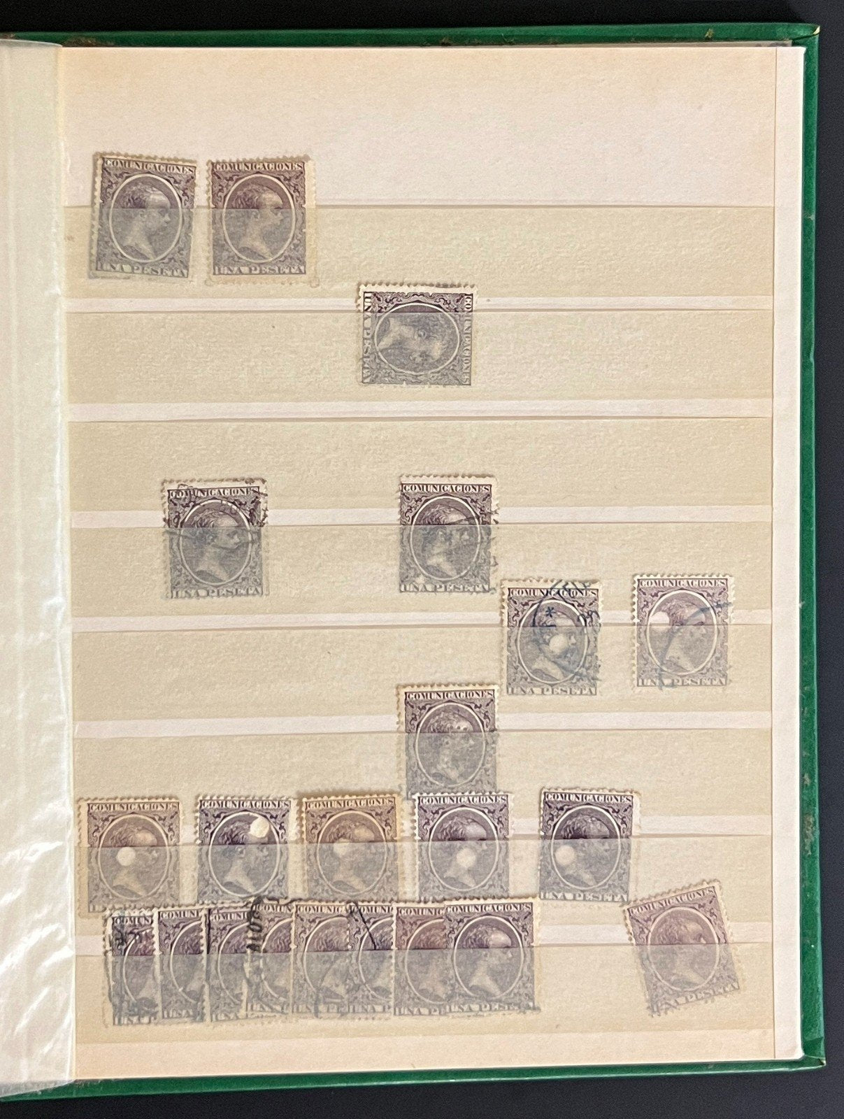 King Alfonso XIII Spain Stamp Collection Stock Book Mint & Used 1888-1889 ZAYIX