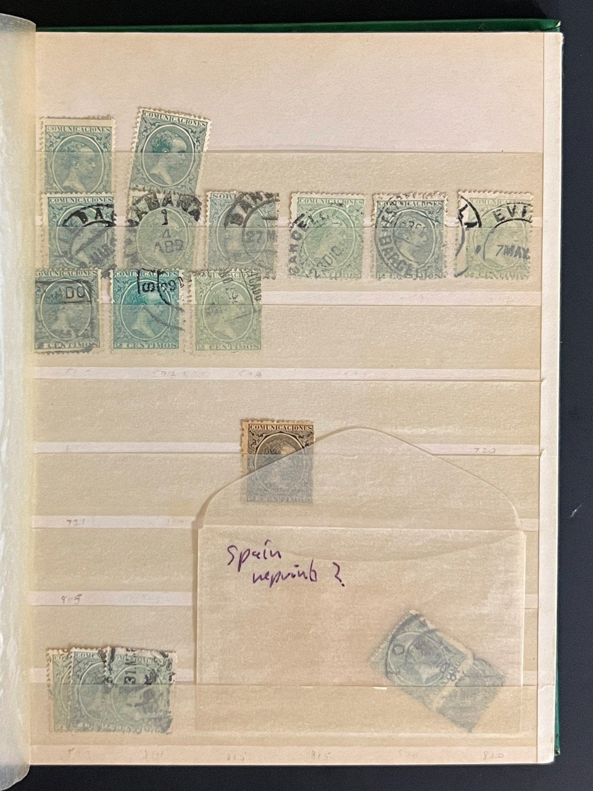 King Alfonso XIII Spain Stamp Collection Stock Book Mint & Used 1888-1889 ZAYIX