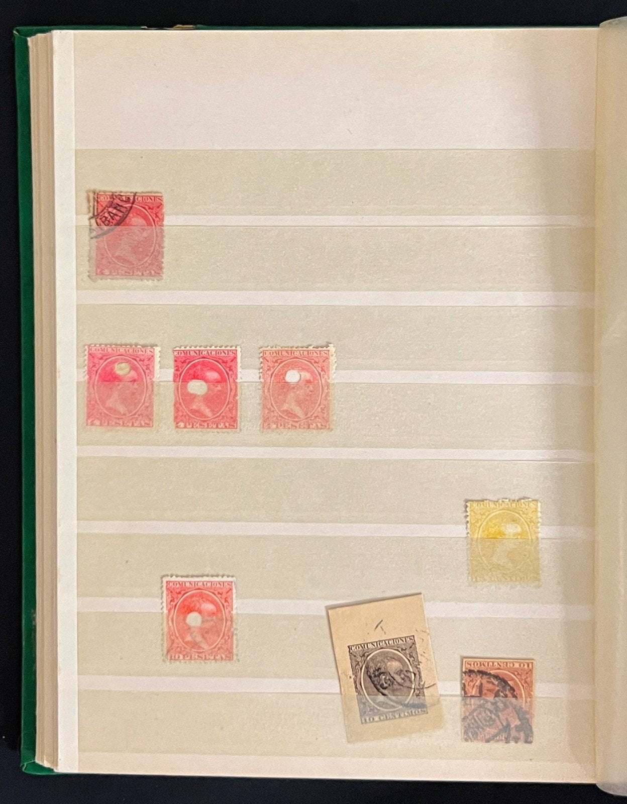 King Alfonso XIII Spain Stamp Collection Stock Book Mint & Used 1888-1889 ZAYIX