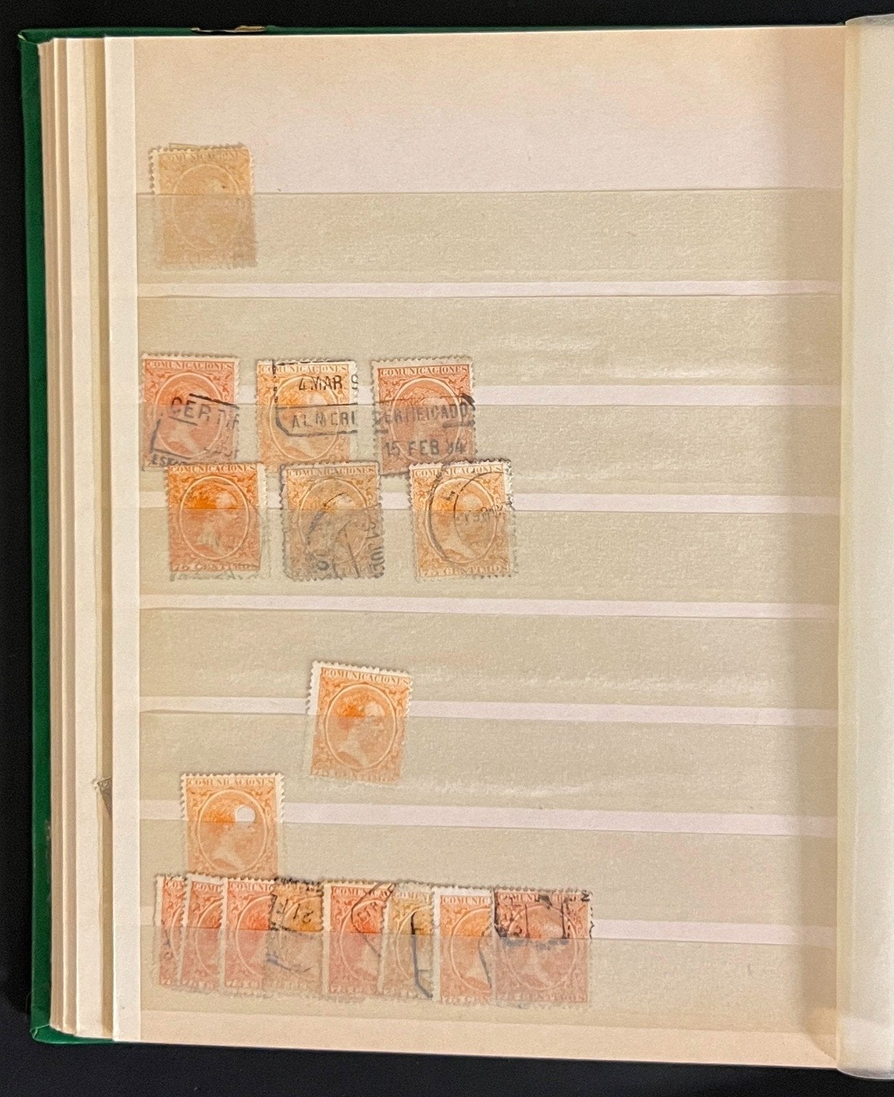 King Alfonso XIII Spain Stamp Collection Stock Book Mint & Used 1888-1889 ZAYIX