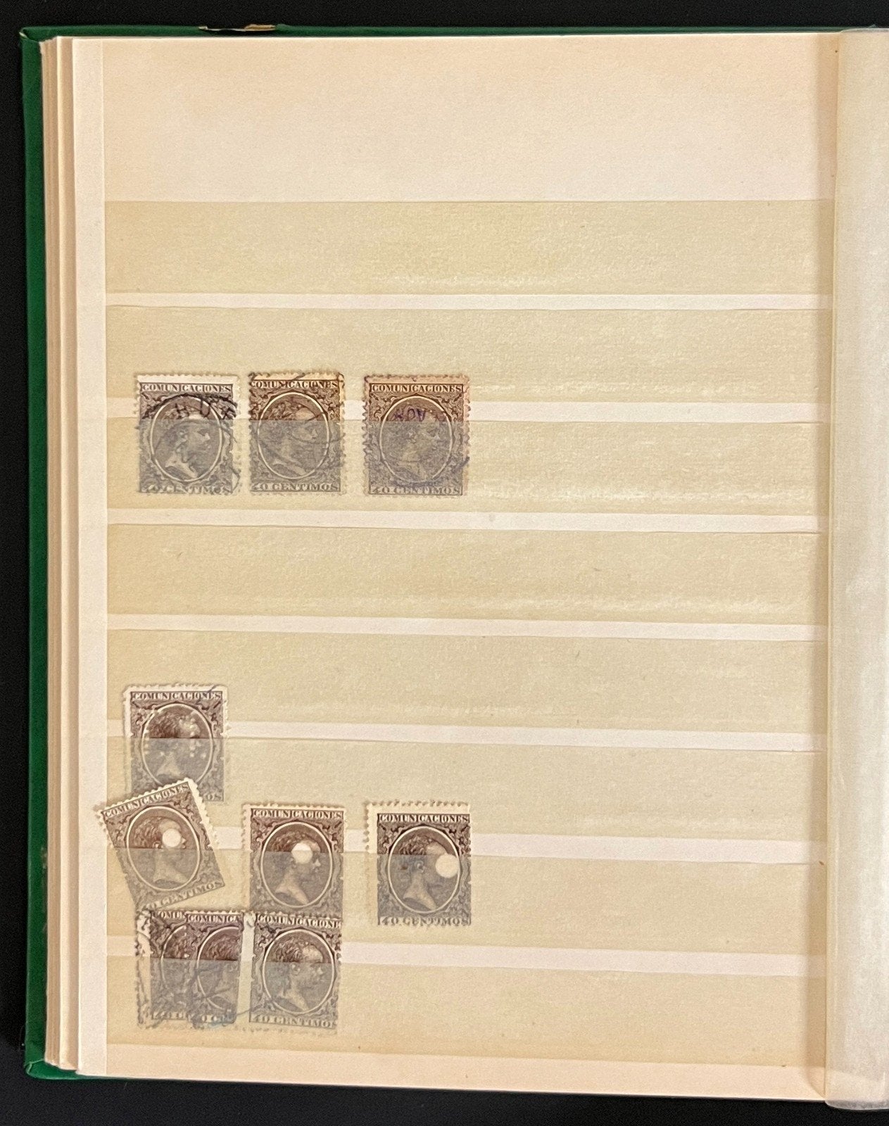 King Alfonso XIII Spain Stamp Collection Stock Book Mint & Used 1888-1889 ZAYIX