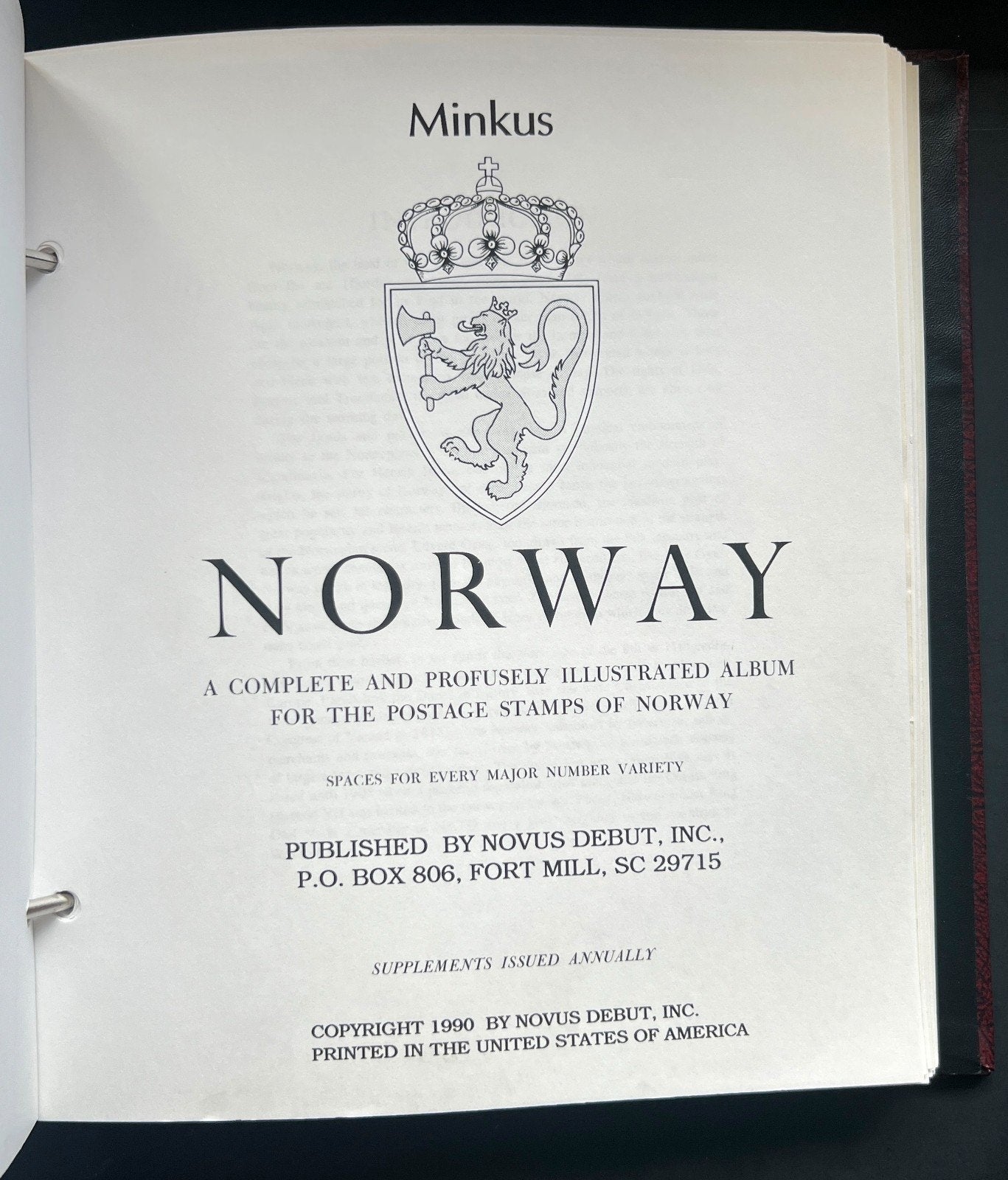 Norway Iceland Latvia Lithuania Stamp Collection Minkus Specialty Album ZAYIX