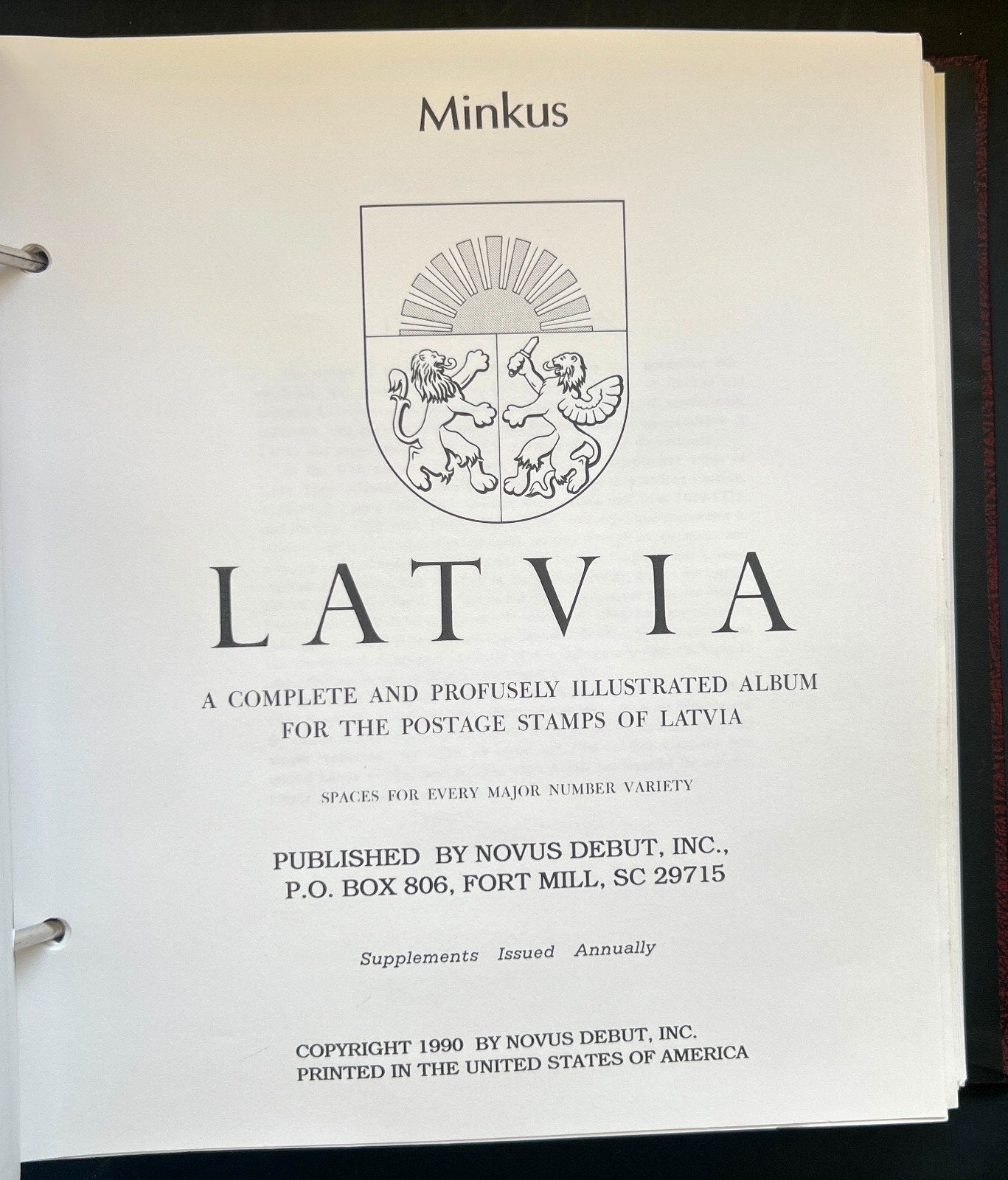 Norway Iceland Latvia Lithuania Stamp Collection Minkus Specialty Album ZAYIX