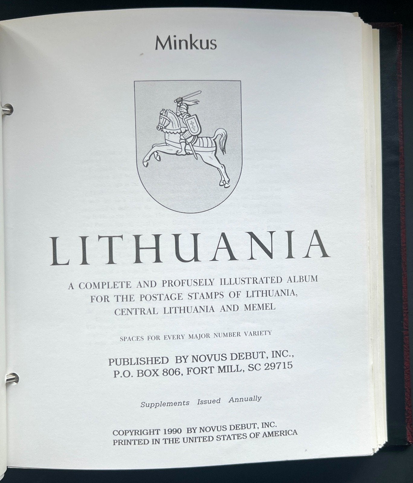 Norway Iceland Latvia Lithuania Stamp Collection Minkus Specialty Album ZAYIX