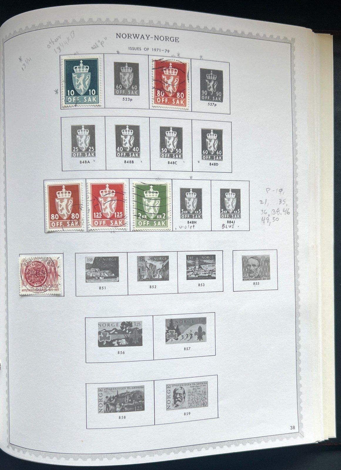 Norway Iceland Latvia Lithuania Stamp Collection Minkus Specialty Album ZAYIX